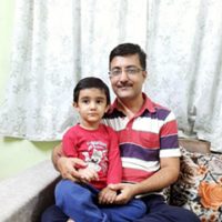 Parent Jayesh Trivedi with his son Bhavam Trivedi